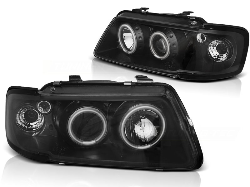 Koplampen Audi A3 8L 96-00 CCFL Zwart