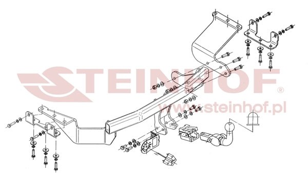 Trekhaak Mitsubishi Outlander 04/2007-08/2012