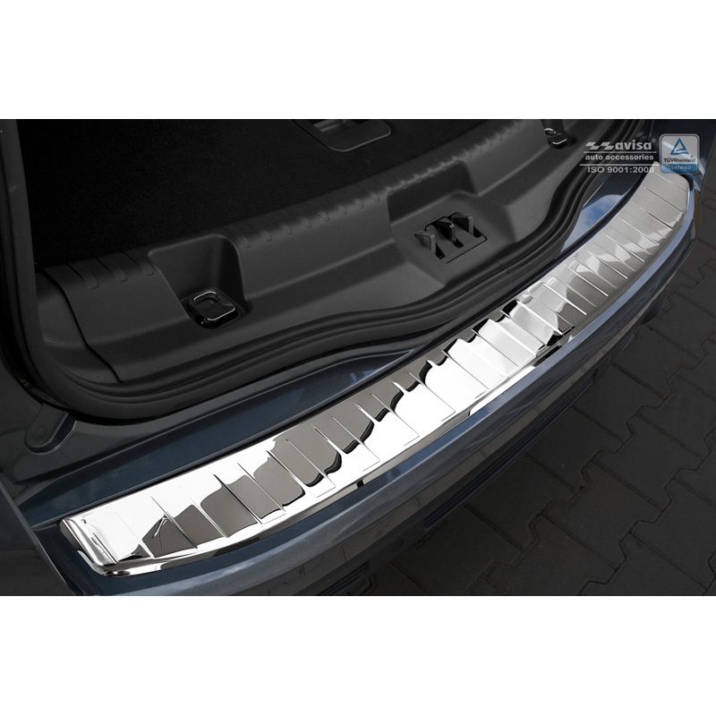 Chroom RVS Achterbumperprotector  Ford S-Max II 2015- 'Ribs'