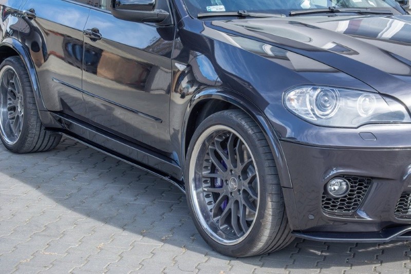 Zijskirts Diffusers BMW X5 E70 Facelift M-Pack Glanzend Zwart