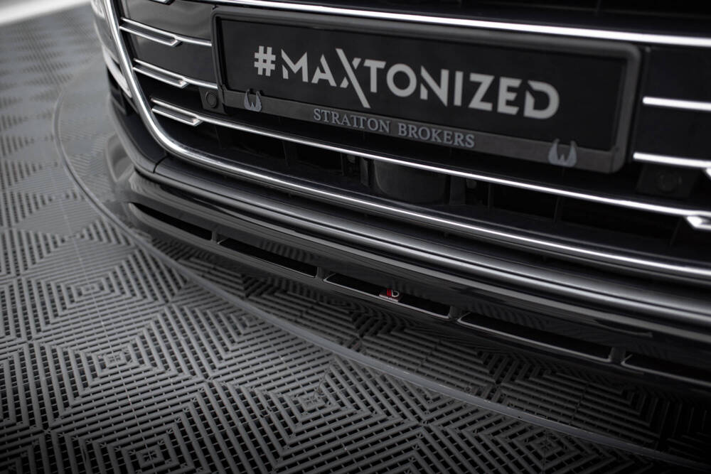 Voorspoiler Audi A8 D5 Maxton Glans Zwart