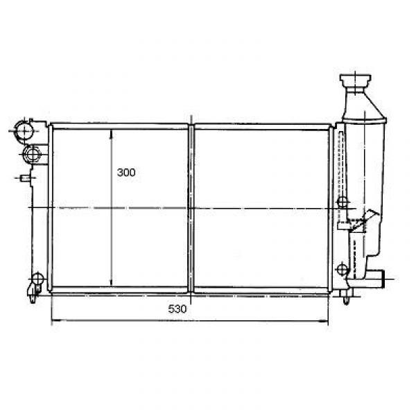 Radiator CITROEN SAXO 96->> 530x300 1.5I