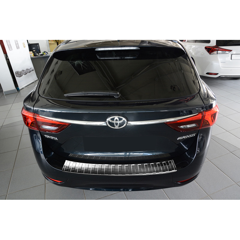 Stainless Steel Rear bumper protector  Toyota Avensis III Wagon Facelift 2015- 'Ribs'