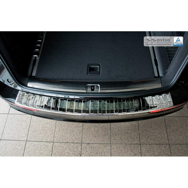 Chroom RVS Achterbumperprotector  Audi Q5 2008-2012 & 2012- 'Ribs'