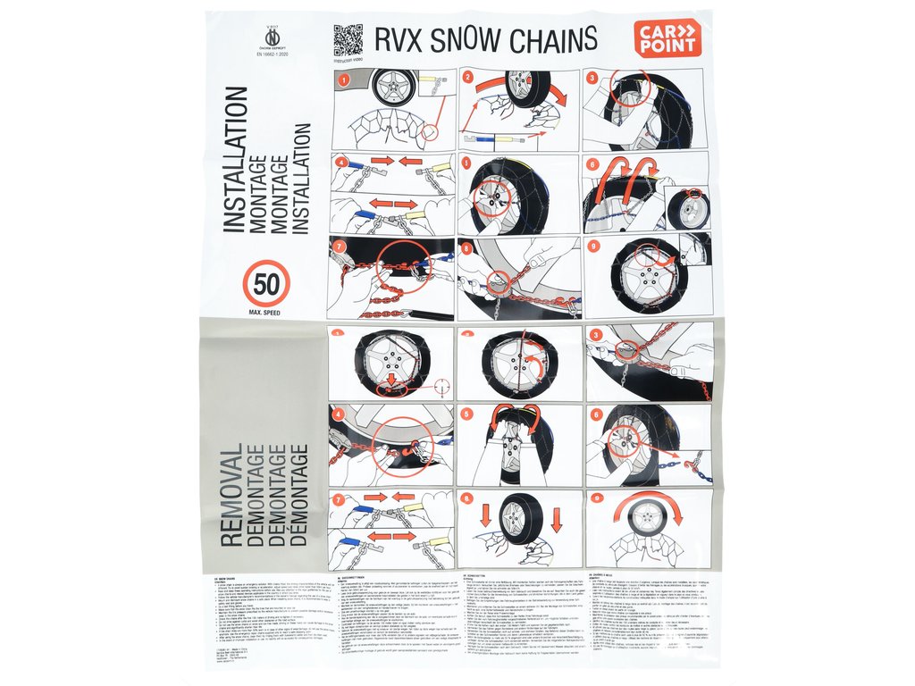 Sneeuwkettingen Carpoint RVX-235 16mm 16/17/18/19 inch