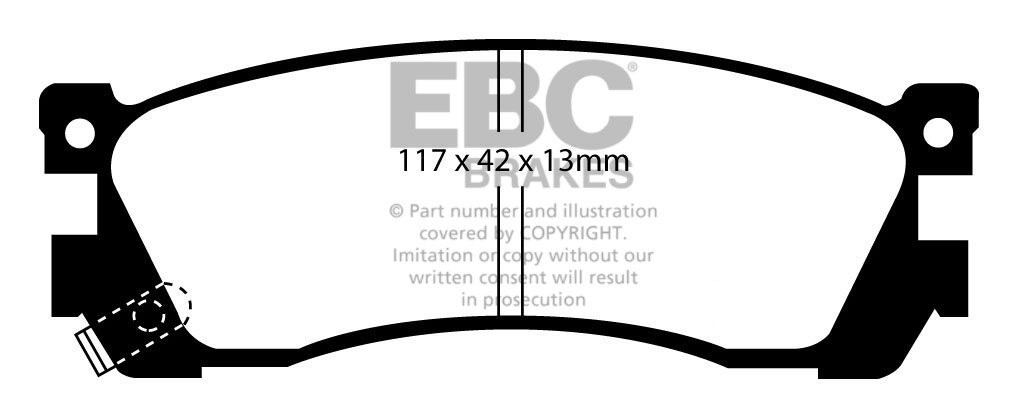 EBC Brakes MAZDA 929 2.0 (HV1) 87-88 Remblokken achterzijde