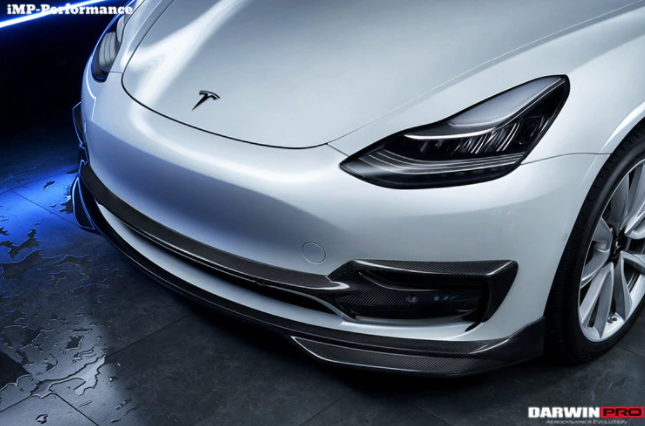 Tesla Model 3 IMP Style Carbon Fiber Voorspoiler 2017-2020