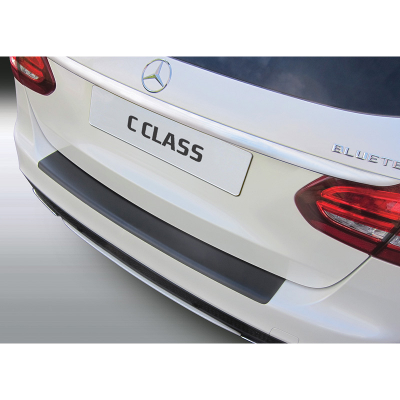 ABS Rear bumper protector  Mercedes C-Class W205 Kombi 6/2014-6/2021 Black