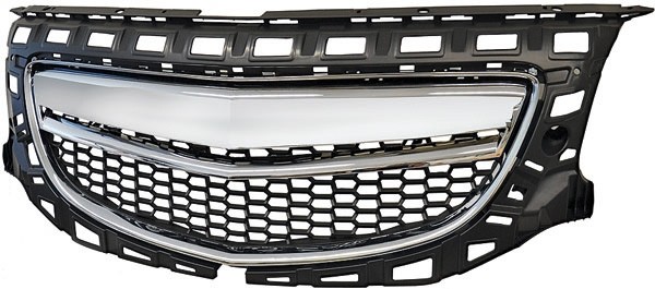 Embleemloze grill Opel Insignia bj 2008-2013 Zwart/Chroom