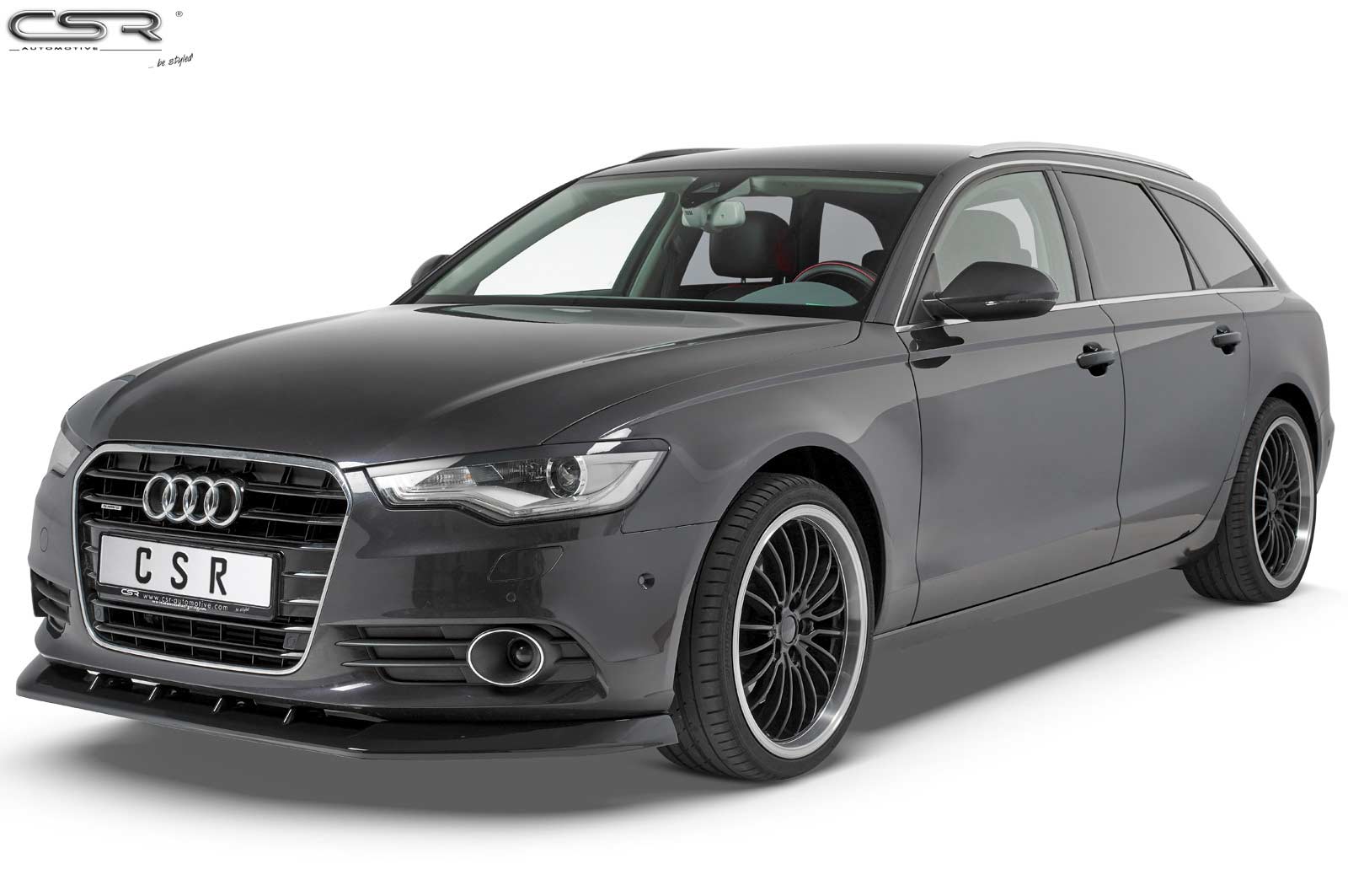 Koplampspoiler Audi A6 4G C7 Xenon CSR Glans Zwart