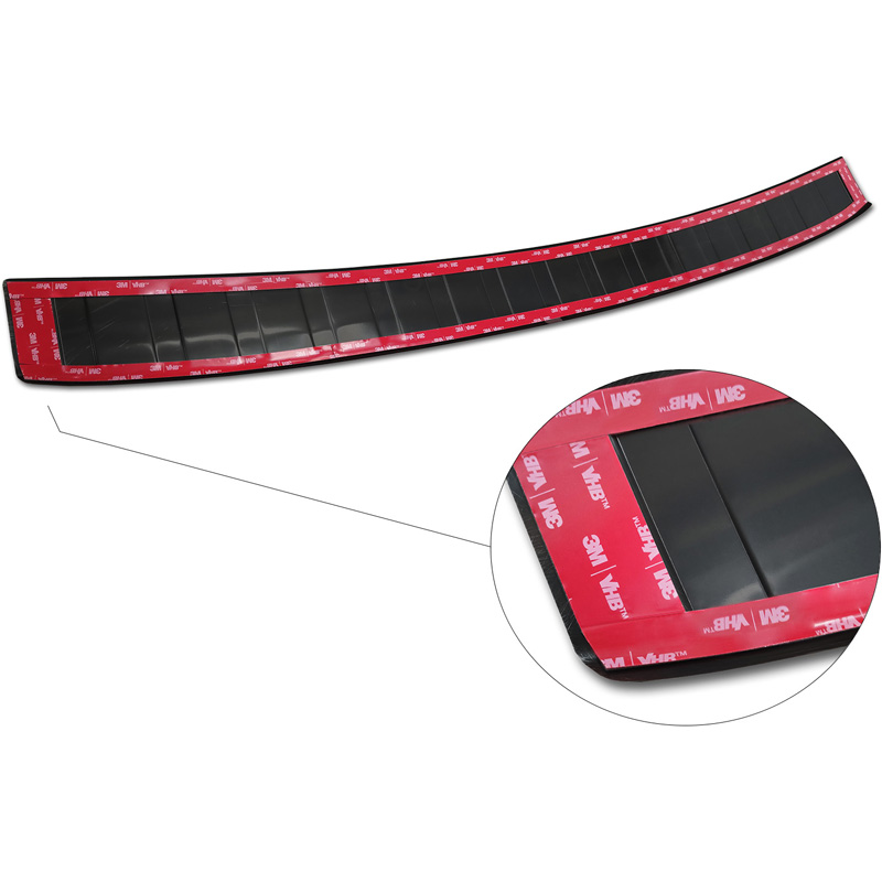 Black Stainless Steel Rear bumper protector  Citroën C4/e-C4 III 2020- 'Ribs'