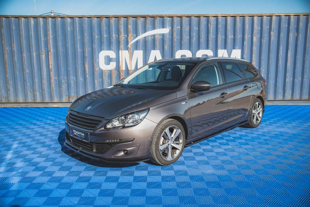 Zijskirts Peugeot 308 SW MK2 Facelift 17-.. Glans Zwart