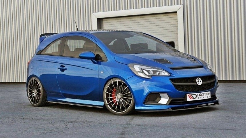 Zijskirts Opel Corsa E OPC/VXR Maxton Design glans zwart