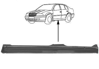 dorpel, rechts Skoda Octavia, 1996-2004