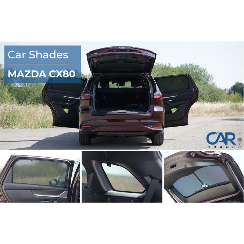 Set de Car Shades sur mesure pour Mazda CX-80 2024- (6-pièces)