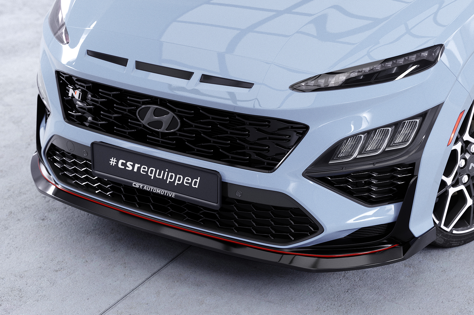 Voorspoiler Hyundai Kona N CSR Glans Zwart