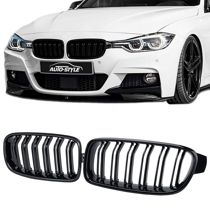 Glanzend zwarte Grills  BMW 3-Serie F30/F31 2012-2016 'M-Style'