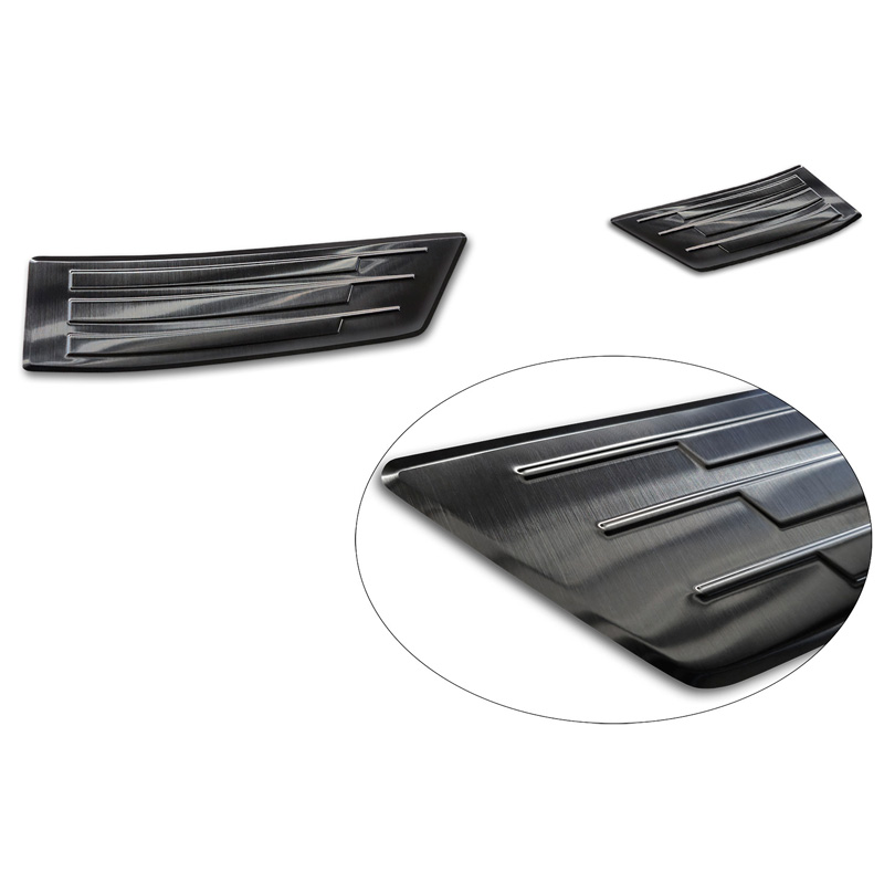 Avisa Black Stainless Steel Rear bumper protector  Renault Scenic E-Tech 2024- 'Ribs'