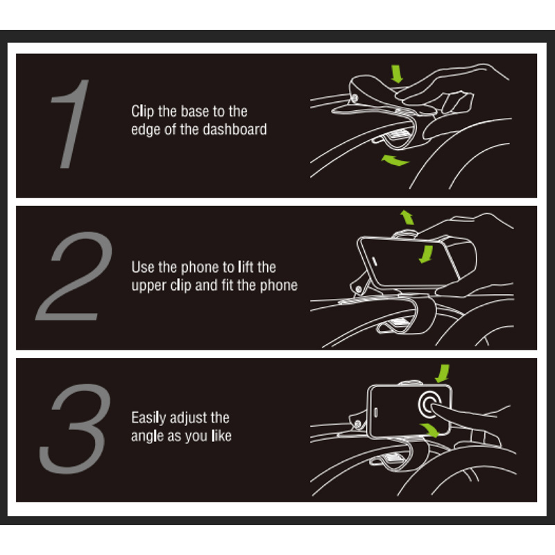 Universal Promata Smartphone/Telephone/PDA/iPod Holder 'Clip' - Carbon-Look - Patented