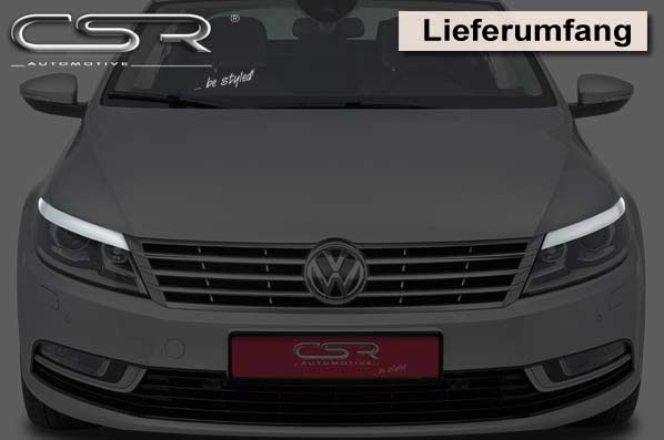 Koplampspoiler VW CC (Typ 35) CSR Glans Zwart