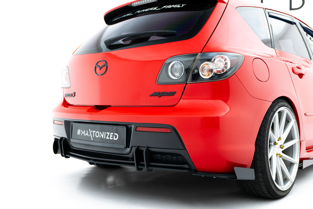 Street Pro Achterzij Spoilers + Flaps Mazda 3 MPS MK1 EU Versie Maxton
