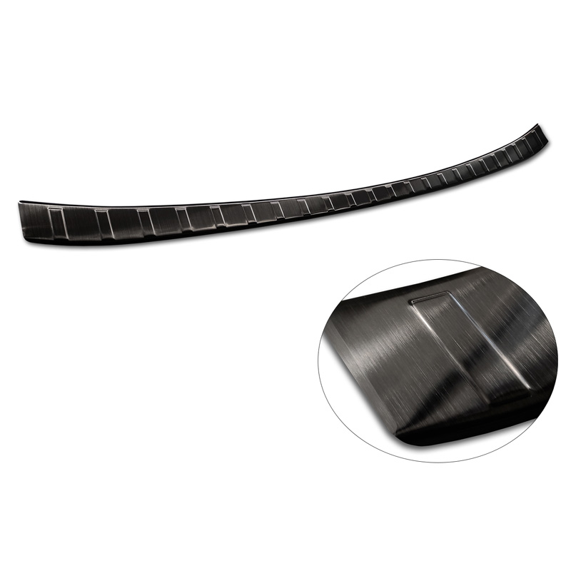 Zwart RVS Achterbumperprotector  BMW iX (I20) 2021- 'Ribs'