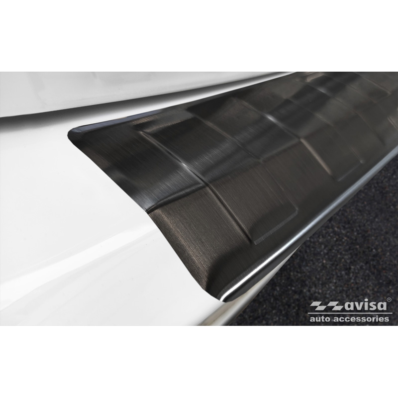 Black Stainless Steel Rear bumper protector  Mercedes GLS (X167) 2019-2023 & FL 2023- 'Ribs'