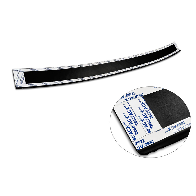 Matt Black Aluminum Rear bumper protector  Volkswagen Touran III 2015- incl. R-Line 'Riffled Plate'