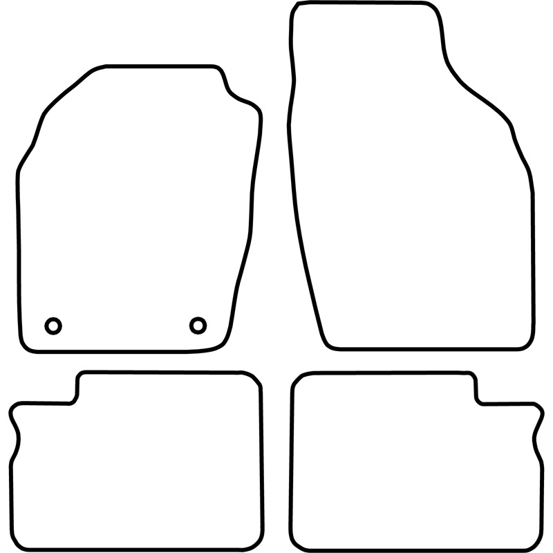 Set velour car mats  Opel Agila 2002-2004