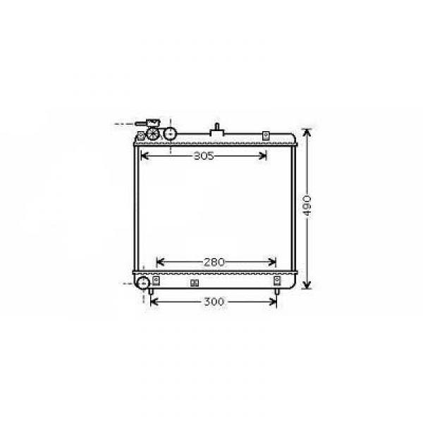 Radiator ATOS/PRIME 05->> 355x400 1.1I-12V +/-AC