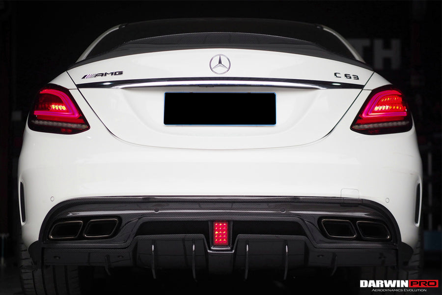 Mercedes Benz W205 C63/S AMG Sedan IMP Style Carbon Fiber Diffuser 2015-2018