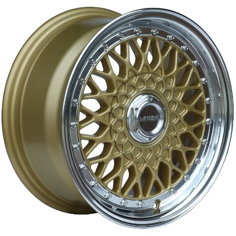 Lenso Wheels BSX 8x15 gold 4x100 ET25 Velgen