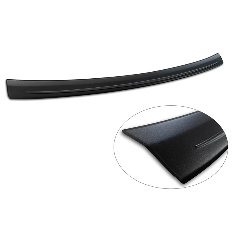 Avisa Matt Black Stainless Steel Rear bumper protector  Audi Q4 e-tron (F4B) & Q4 e-tron Sportback (F4N) 2021- 'Ribs'