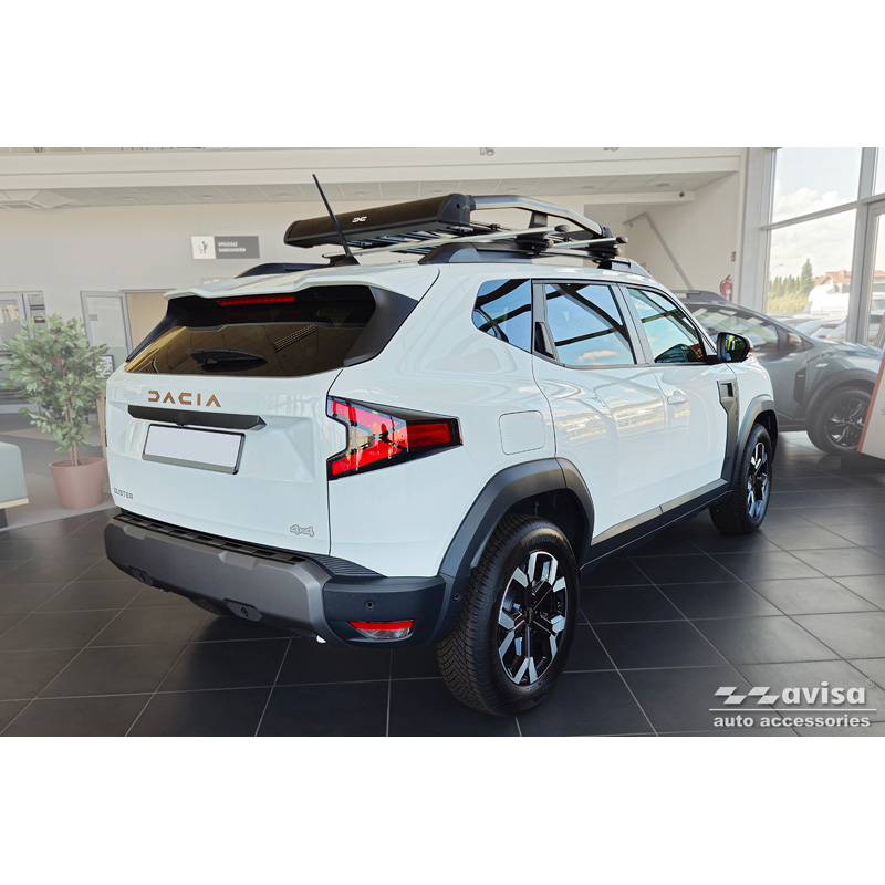 Black Stainless Steel Rear bumper protector  Dacia Duster III 2024- 'Ribs'