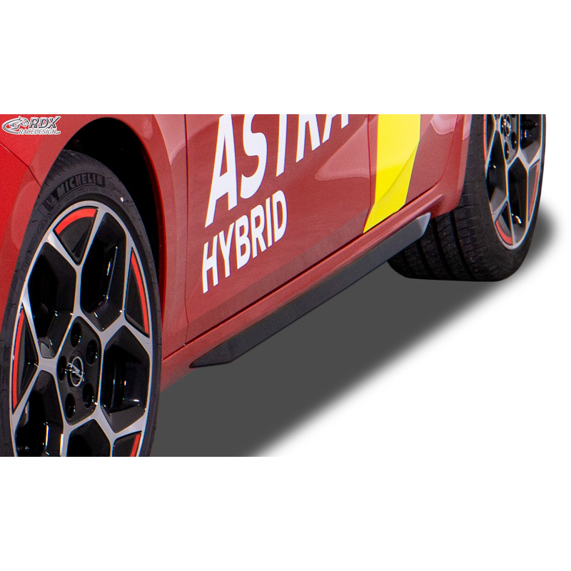 Side skirts 'Slim'  Opel Astra L Hatchback 2021- (ABS glossy black)
