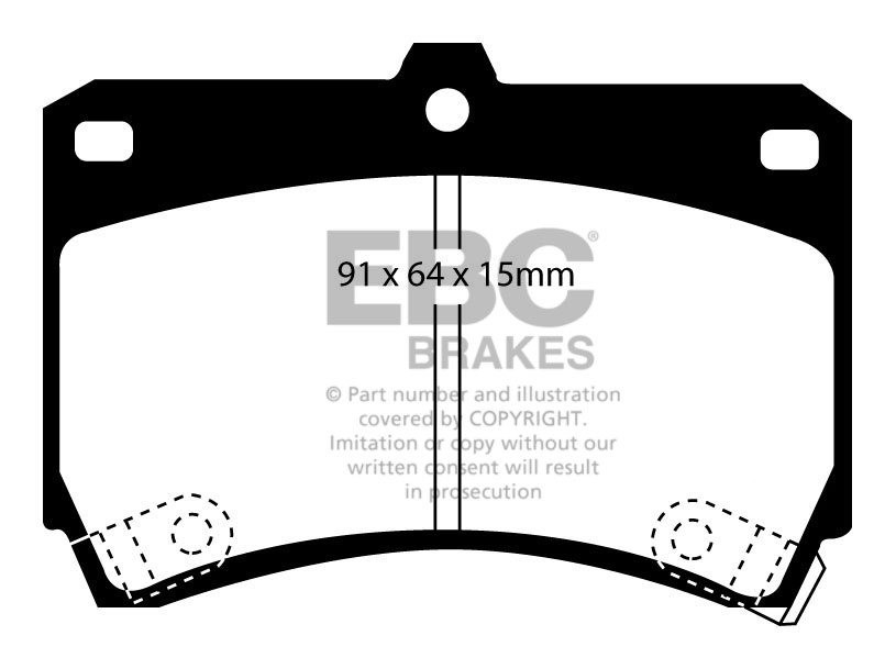 EBC Brakes MAZDA 323 1.5 (BA1) 94-98 Remblokken voorzijde