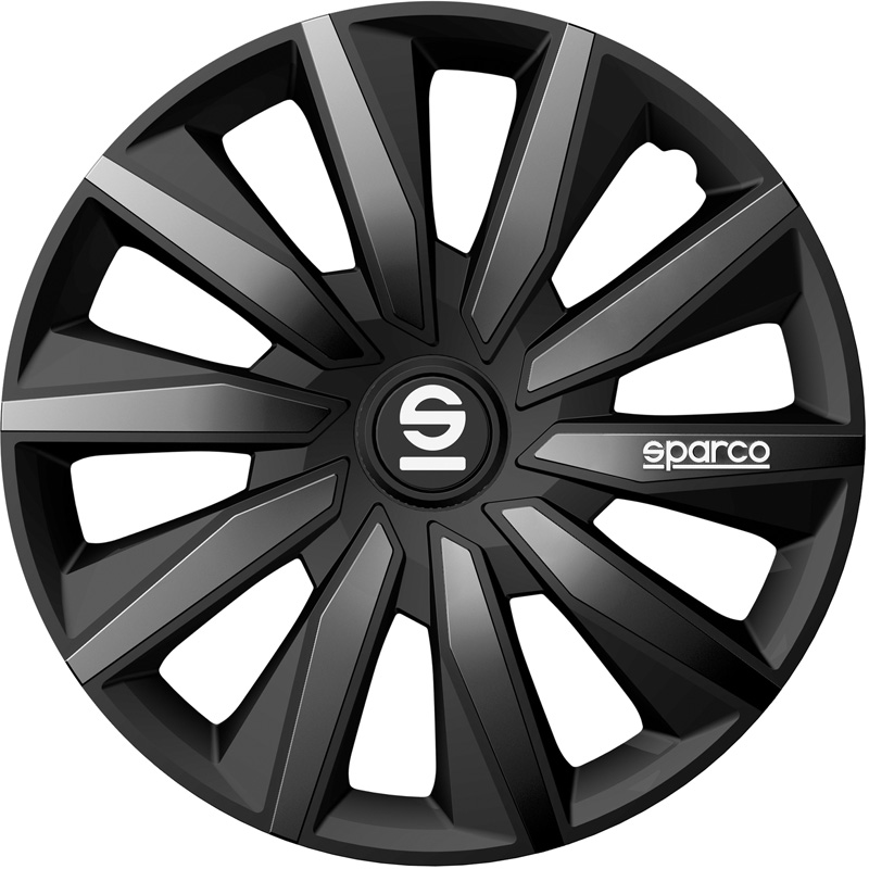 Sparco Wieldoppen Milano - 15-inch - Zwart/Grijs - Set van 4 stuks