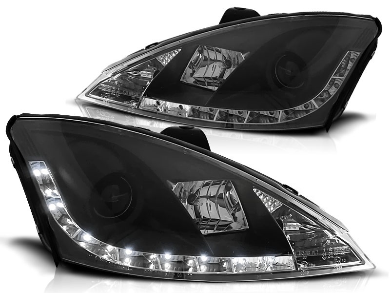 Koplampen Ford Focus 98-01 Devil Eyes DRL look 2 zwart