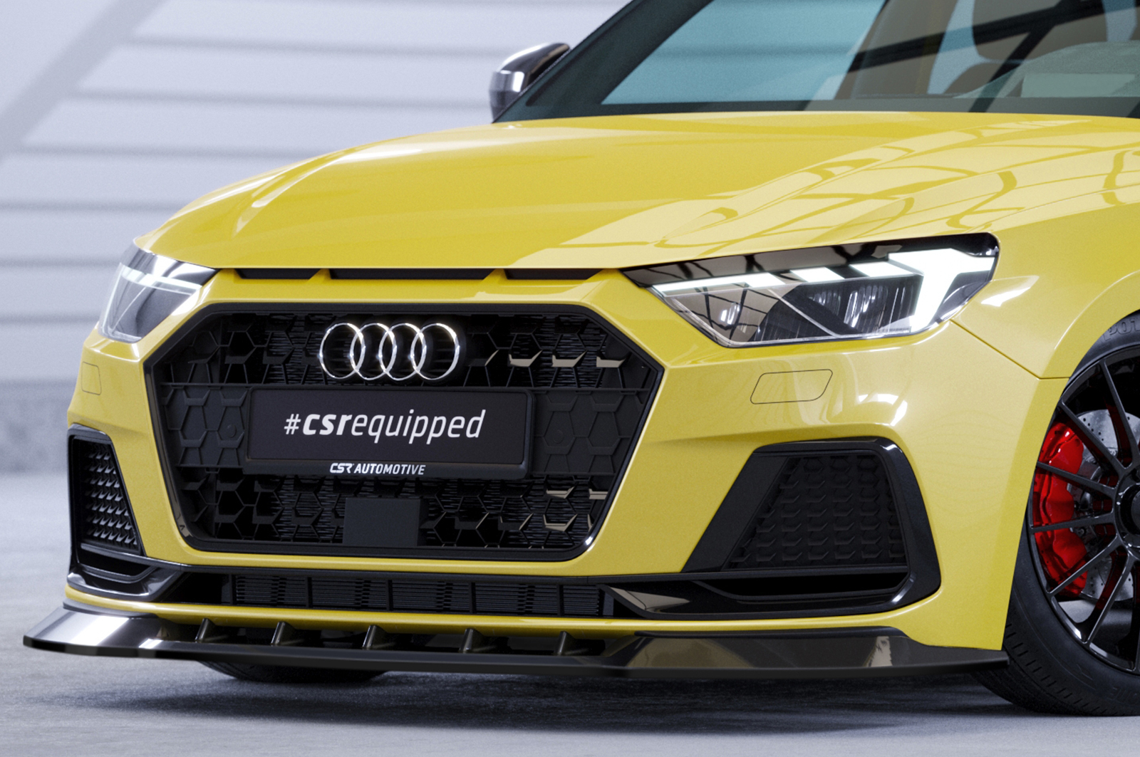 Voorspoiler Audi A1 (Type GB) CSR Glans Zwart