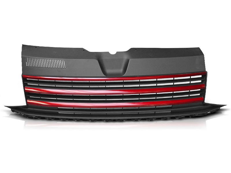 Grill VW T6 Transporter Zwart-Rood