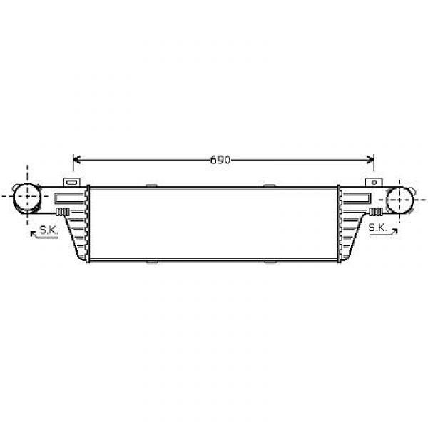 Intercooler W 210 97-02 E200K/E200/220CDI