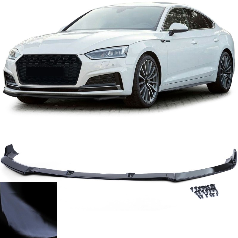 Voorspoiler Audi A5 5F Glans Zwart