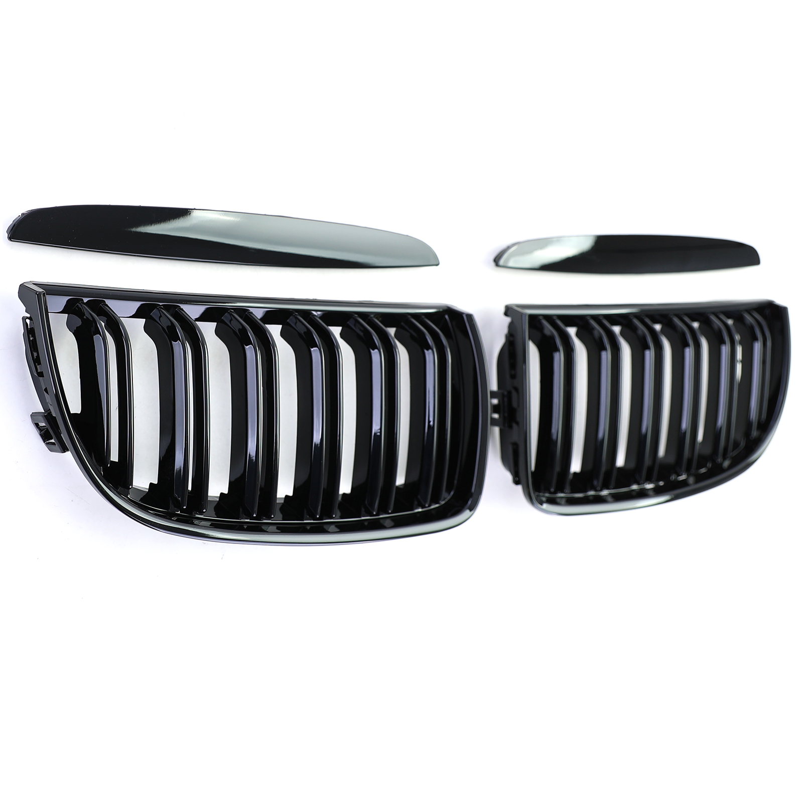 Grill Nieren BMW E90/91 05-08 Glans Zwart
