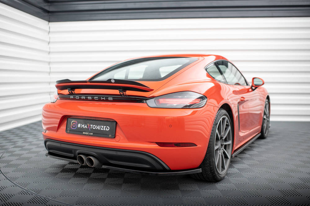 Spoiler Porsche 718 Cayman 982c Maxton Glans Zwart