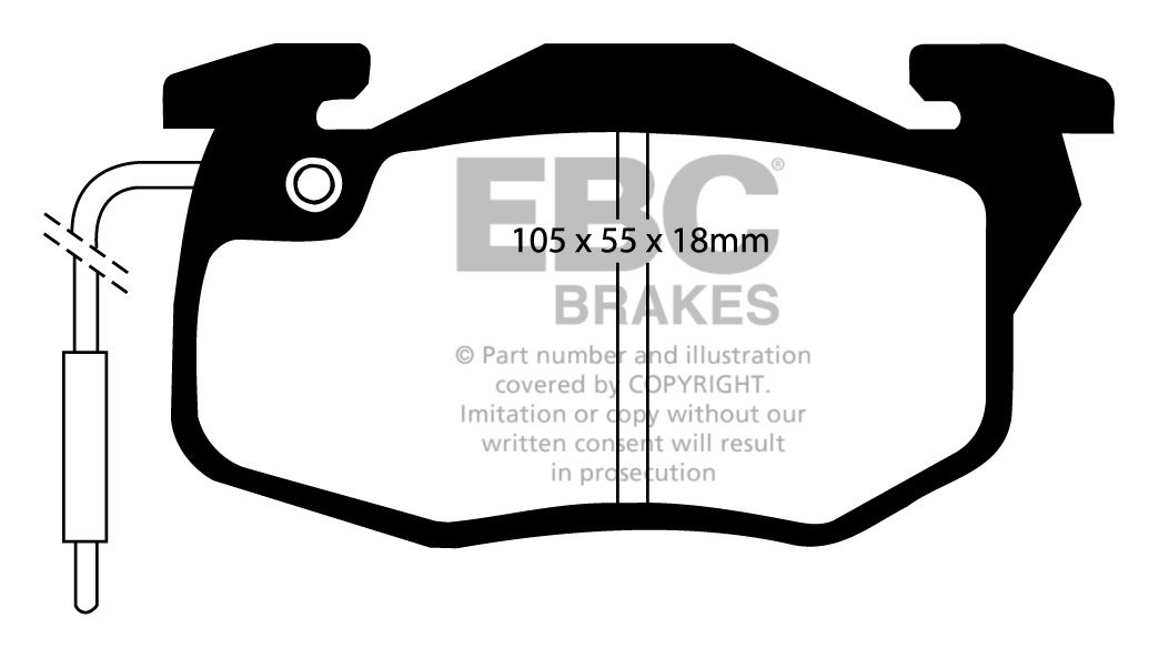 EBC Brakes PEUGEOT 106 1.5 D 94-2003 Remblokken voorzijde greens