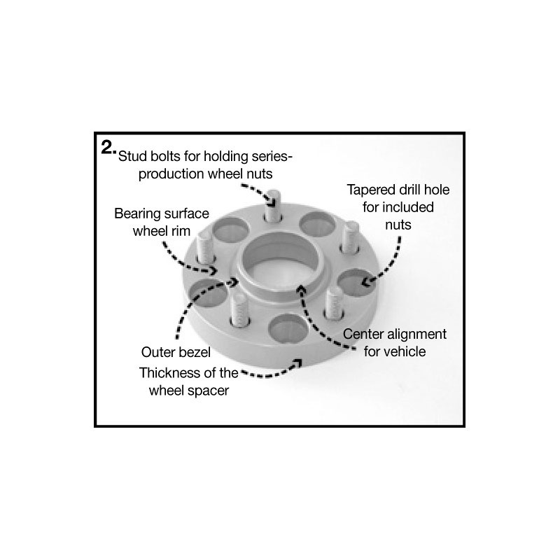 H&R DRM-System Wheelspacers 22mm 5x114,3 - Hub 64,0mm - Bolt size M12x1,5 -  Honda