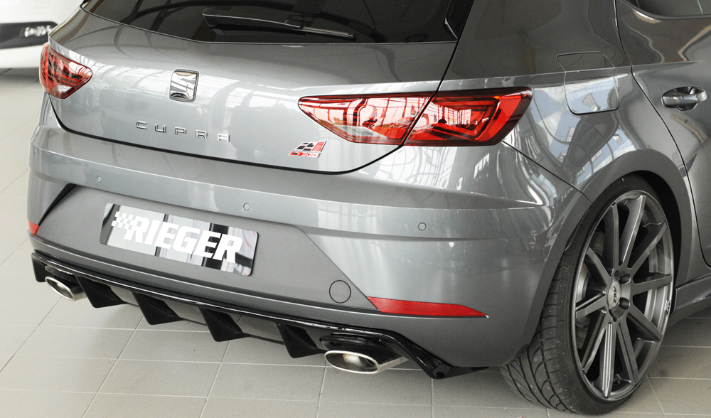 Achterbumper Diffusor Rieger Seat Leon Cupra 5F 17-.. Gloss Black