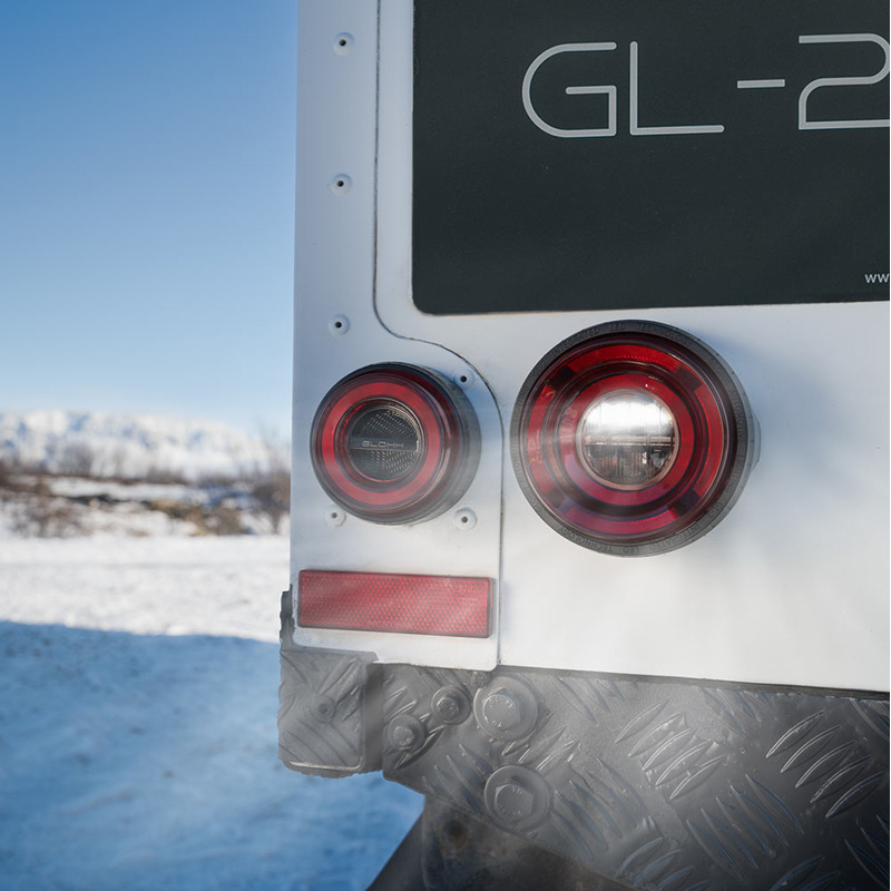Glohh GL-2 LED Tail Lights  Landrover 90/110 1983-1990 & Defender (LD) 1990-2016 - Red/Smoke (6-pieces)