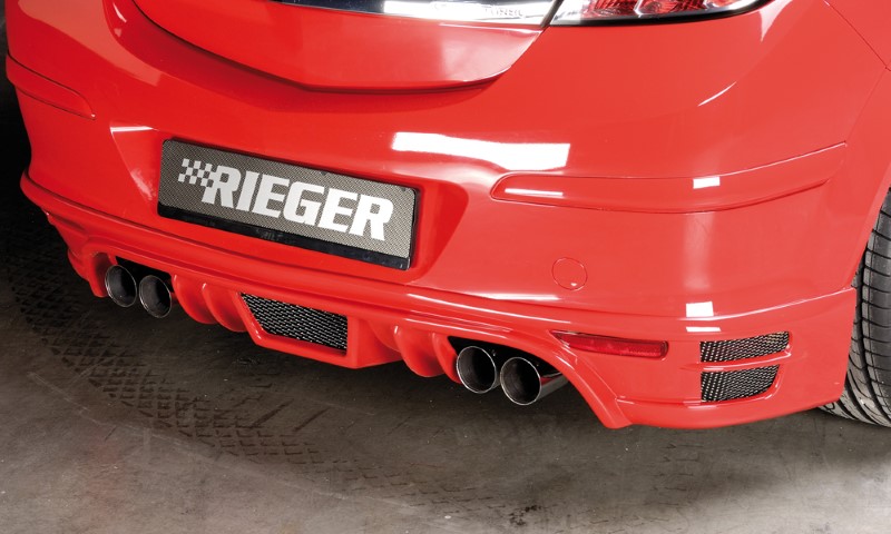 Achterbumper Diffusor met uitsparing voor duplex einddemper Opel Astra H