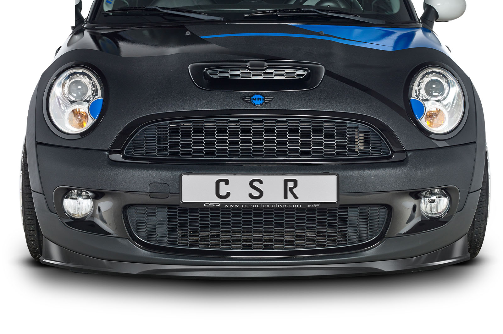Voorspoiler Mini Cooper S R56 CSR Glans zwart